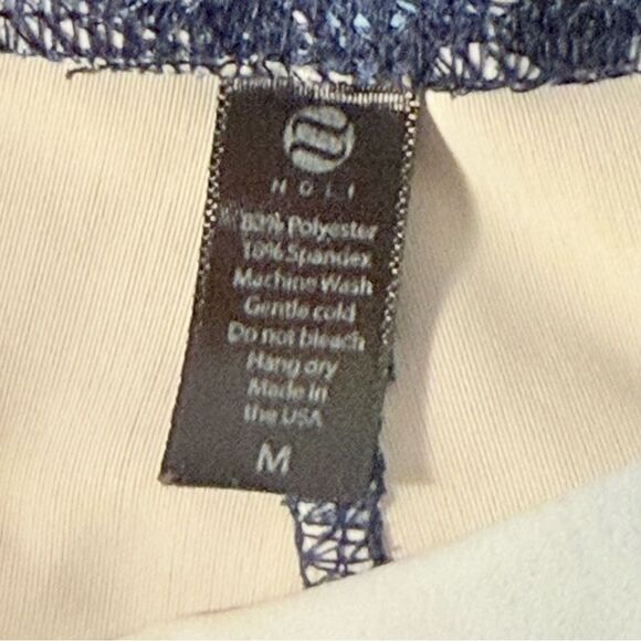 Noli Blue Geometric and lotus flower yoga leggings size M - Picture 6 of 6